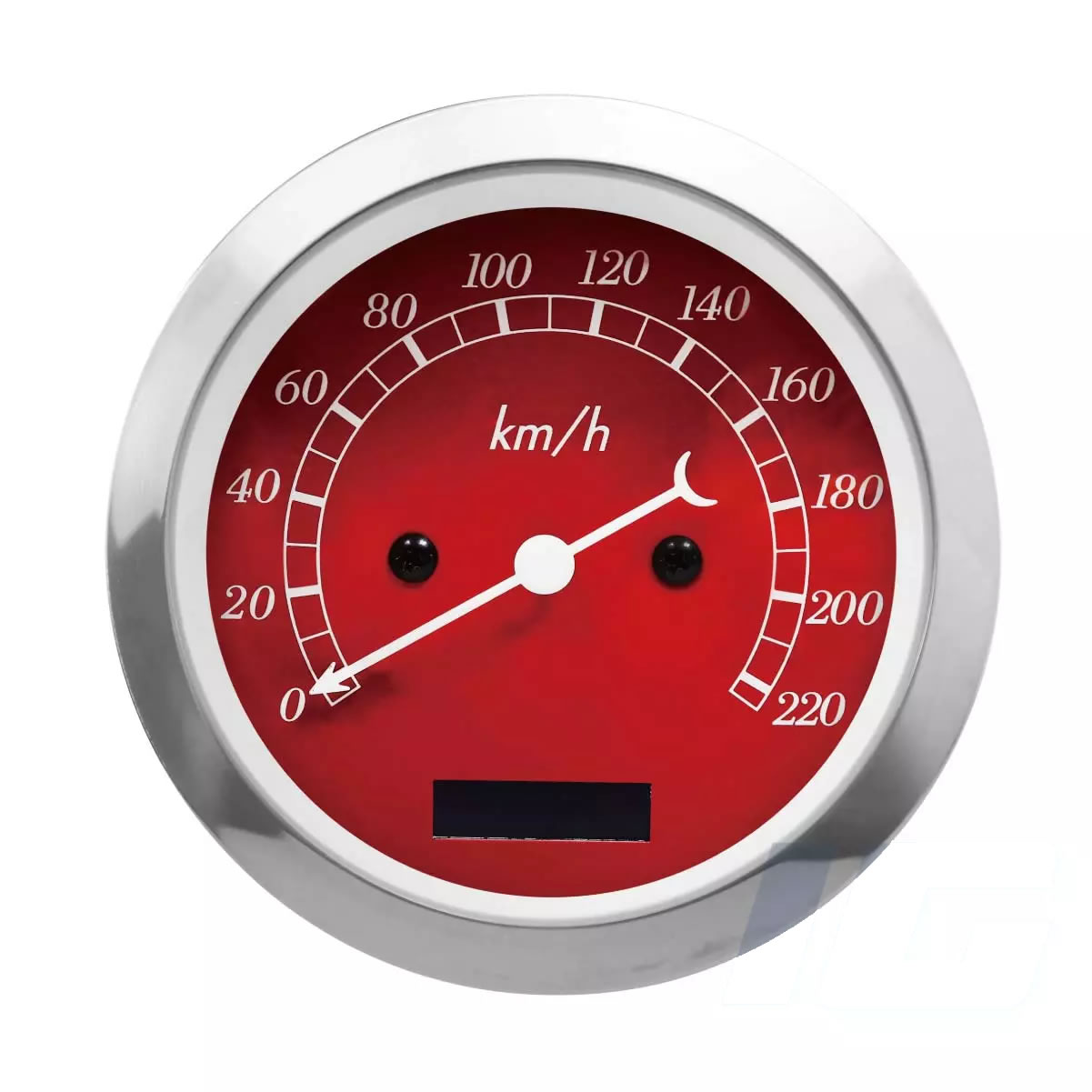 85mm Red Face White Needle - Electrical Speedometer For Vintage Car